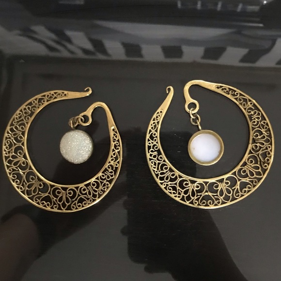 Diablo Organics Jewelry - Diablo Organics Brass Hangers with Druzy